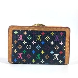 Louis Vuitton Wallet Black Multicolor Noir Porte Monnaie